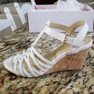 White wedges size 8 new